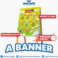 A Banner Jualan Berdiri Standing Kayu